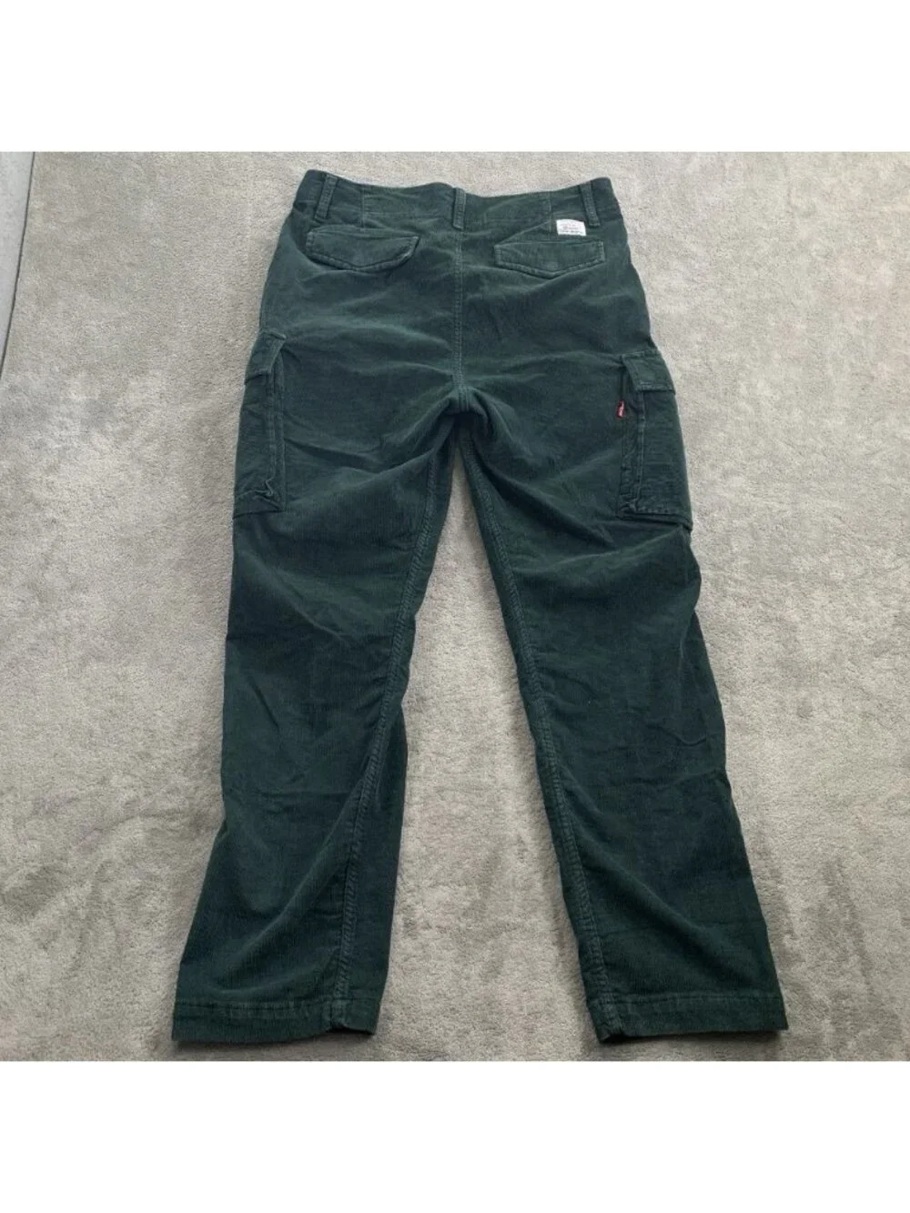 Levis XX Cargo Taper Pants Mens 32x30” Forest Green Corduroy Utility Workwear